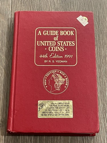 1991 GUIDE BOOK UNITED STATES COINS 44th EDITION "REDBOOK" R. S. YEOMAN Red Book