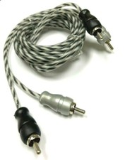 6 Ft Spiral Twisted Home Marine System Platinum Blue RCA Interconnect Cable USA