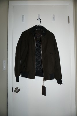 Zara Mens Jacket Small Rare Brown Olive Black Ebay