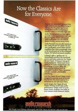 1989 AUDIO RESEARCH Classic 60, 30 Amplifiers Stereo Hi-Fi Vintage Ad 