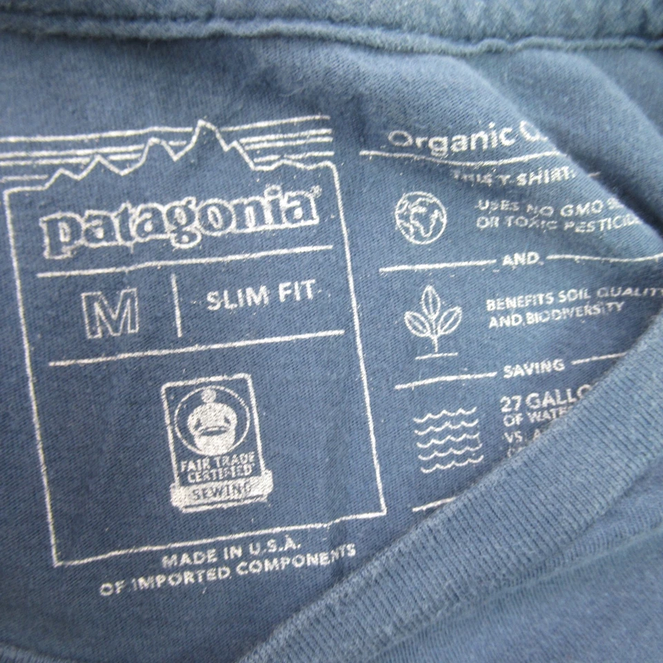 Patagonia Shirt Girls Medium Crew Neck Lightweight Casual Slim Fit Short Sleeve - Image 3 of 4