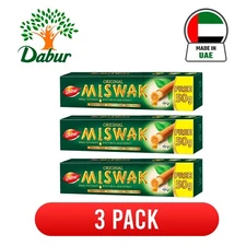 3x 170g/6 oz Dabur Miswak Toothpaste Natural Herbal Extract Meswak Tooth Paste