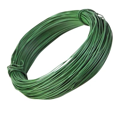 30m Garden Twine Wire Plastic Coated Strong Plant Twist Tie Support Green 1mm