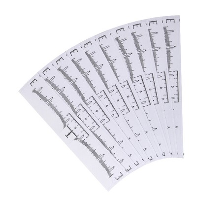 Disposable Eyebrow Ruler Scale Sticker Makeup Tattoo Shaper Measure Tool u