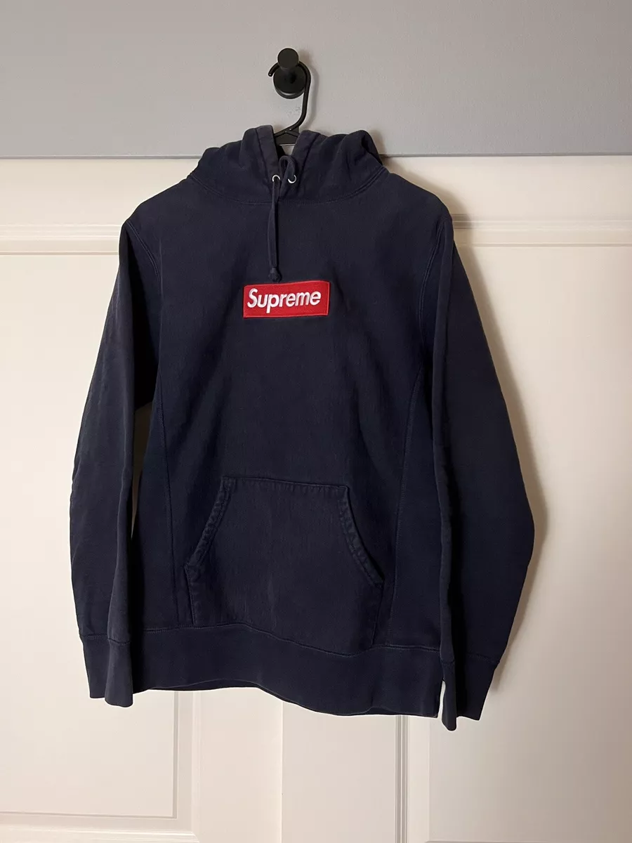 Supreme Box Logo Hoodie FW16 - Navy M