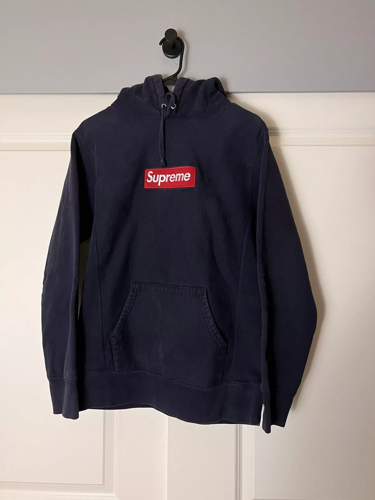 Sweat à capuche logo Supreme Box FW16   Marine M