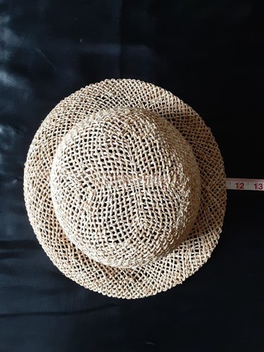 Wyeth Bucket Hat 100% Straw Beige Unlined Sun Protection Beach Vacation Feminine - 第 7/24 張圖片