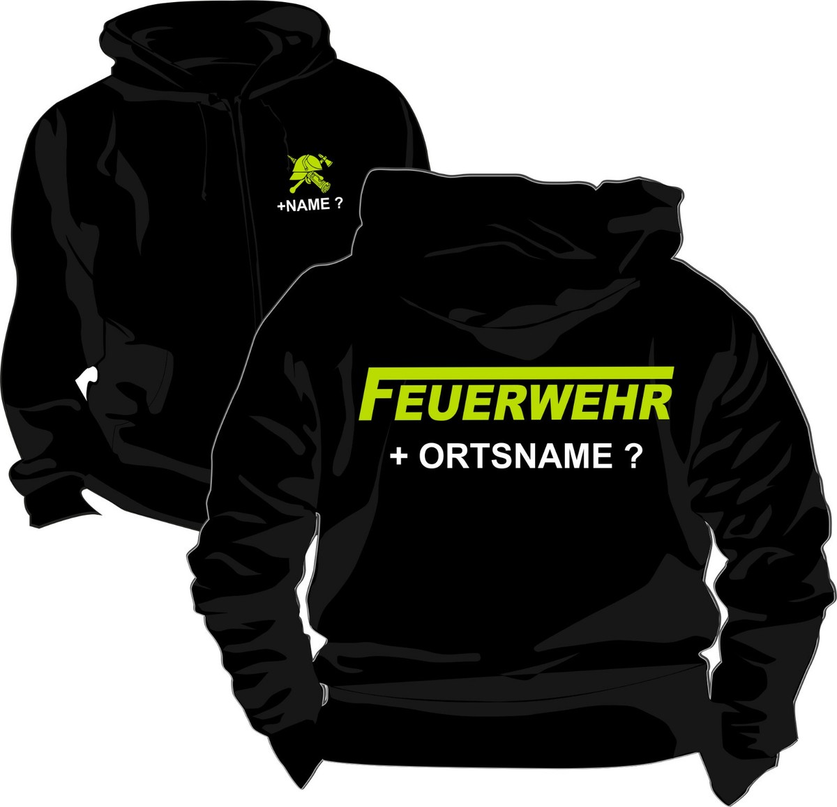 Feuerwehrjacke Kapuzenjacke Feuerwehr Jacke Logo Bekleidung