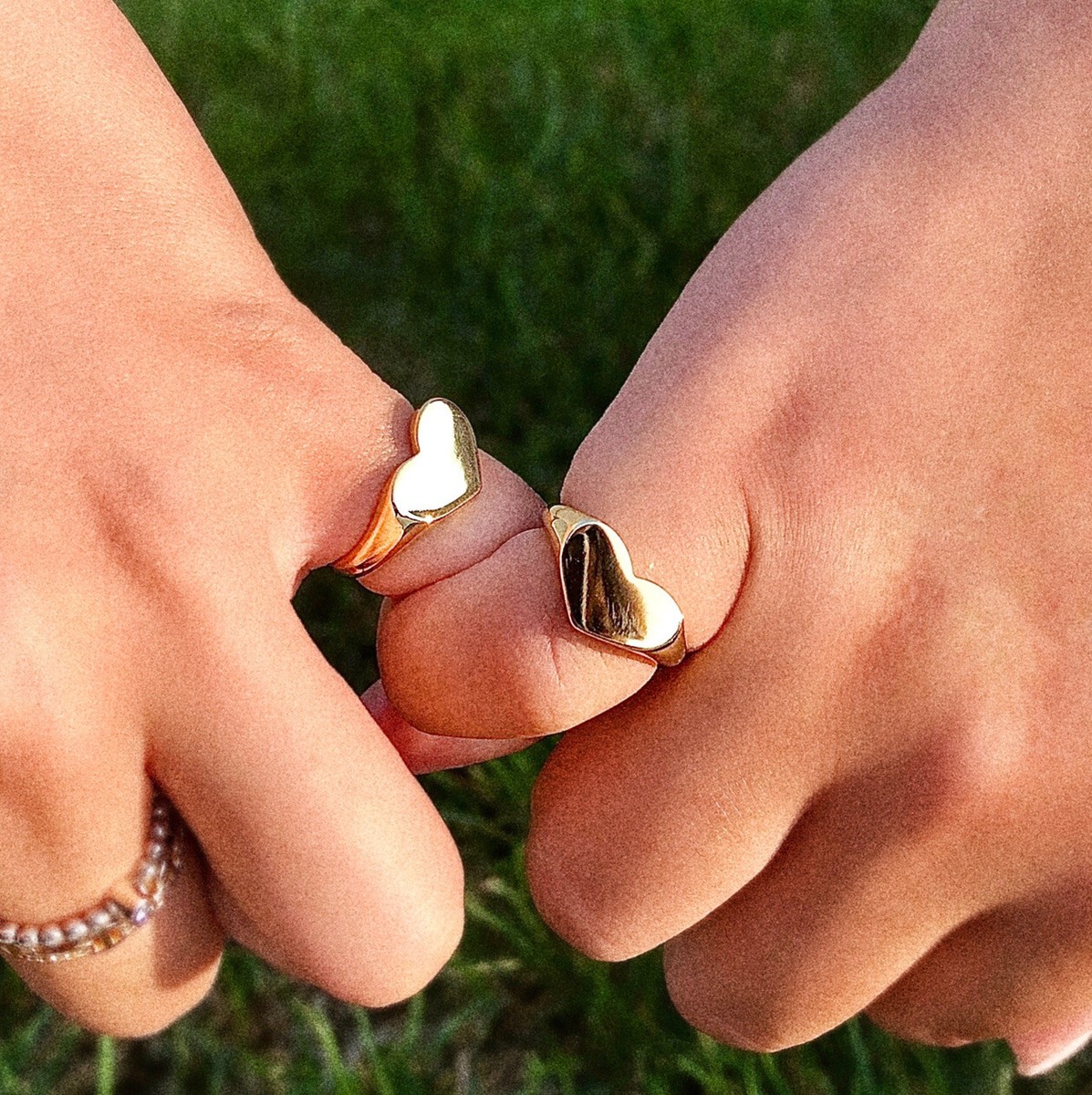 Heart Signet Ring in 18k Gold Filled Sterling Silver | Size