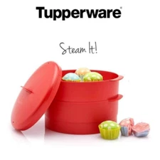 Tupperware Multipurpose 2 Tier Steam It Cooker Steamer Non Stick Container Fedex