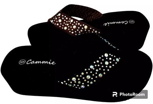 MEMORY FOAM FLIP FLOPS MULTICOLORED RHINESTONES OR GOLD & SILVER DIAMOND BLING - Picture 4 of 11