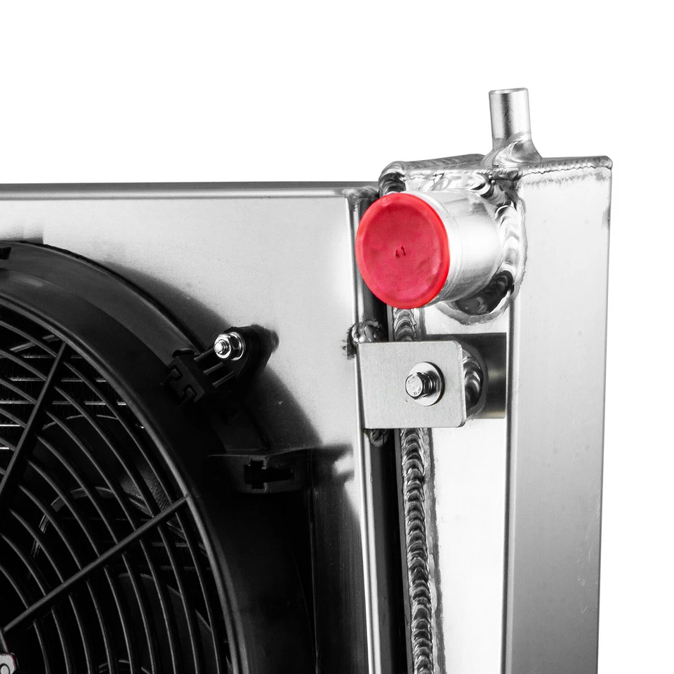 Aluminum Radiator +Shroud Fan for 1999-2004 Ford F150, F250,F350 Lincoln 4.2L Foto 3 de 4