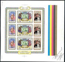 Lesotho 1980 Queen Mother sheet of nine MASTER PROOF