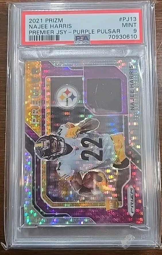Najee Harris Panini Prizm Premier Jersey #PJ13 Purple Pulsar