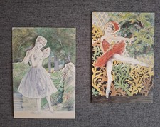 Two vintage Ballet greetings cards The Dream and The Firebird ROH shop c1980s