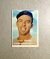 1957 Topps 169 Herb Plews  Vintage Rookie Baseball Card! EX+. rookie card picture