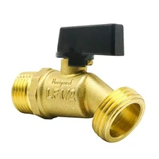 garden hose bibb, npt thread inlet 1 inch O.D. thread outlet outdoor 1/2
