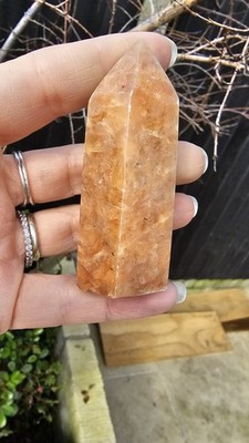  SALE  Orchid Orange calcite crystal Point rare 7.2cm 98g Tower Sunstone 