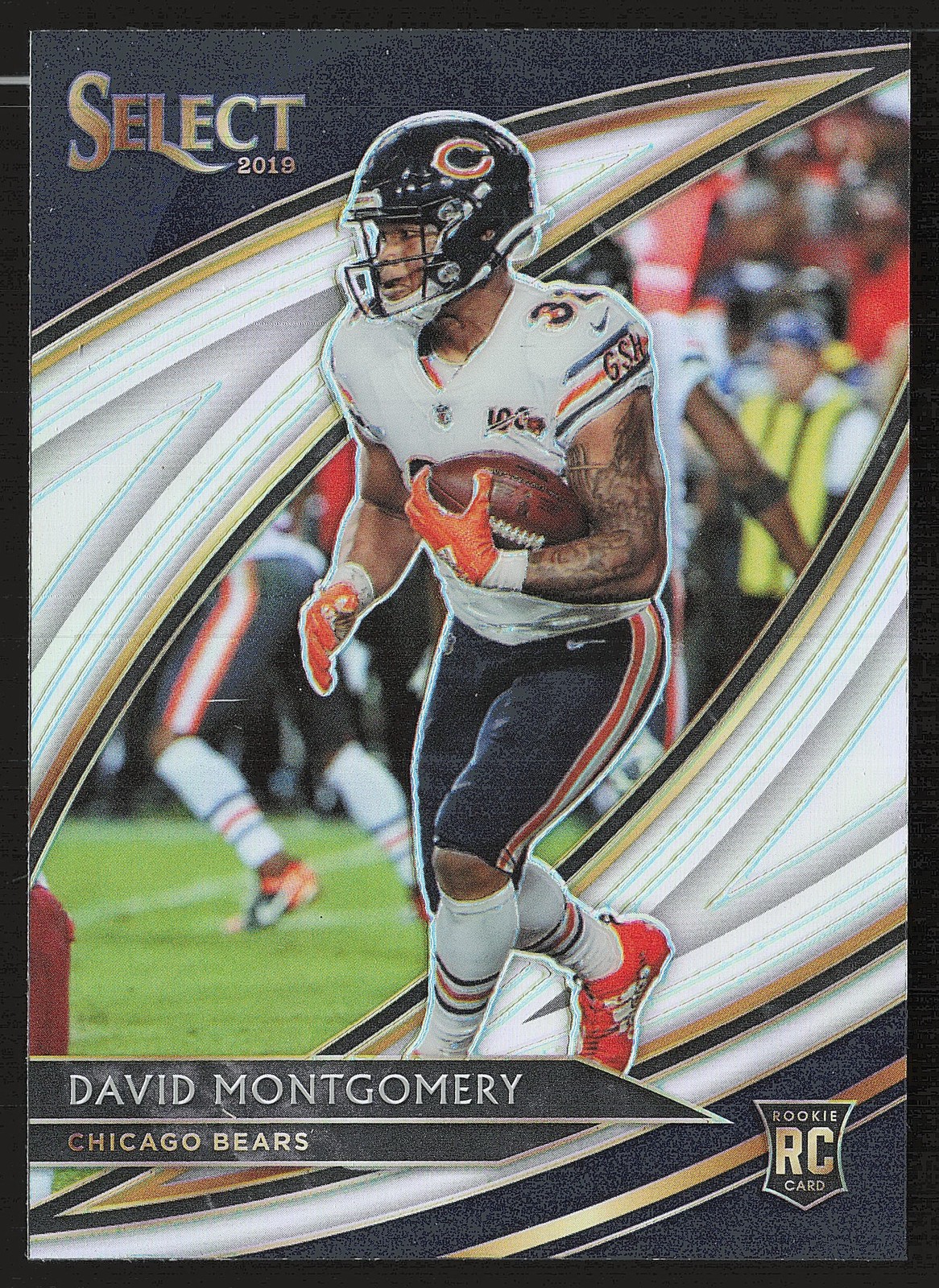 2019 Panini Select #256 David Montgomery Silver Prizm RC