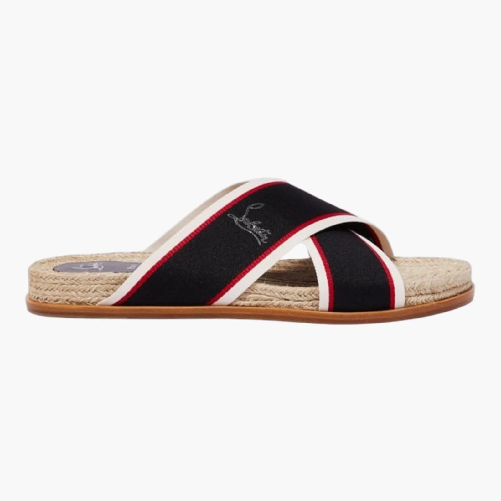Christian Louboutin — Christian Louboutin Hot Cross Slides Beige Mens EU 44 UK 10 US 11 NEW Dust Bag