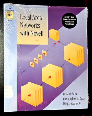 Vintage Local Area Networks with Novell Textbook 1993 SEALED 3.5'' Disk NetWare