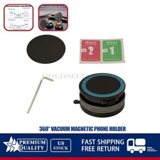360  Vacuum Magnetic Phone Holder - Suction Cup Car Mount With Foldable Stand US