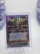 2023-24 Topps Chrome Jeremy Sochan Auto Purple Geometric Refractors
