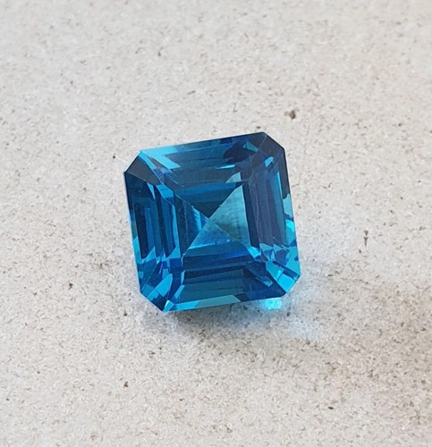 AAA Flawless 10 Ct Vietnam Blue Color Spinel Loose Asscher Cut Gemstone Natural - Picture 4 of 6