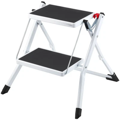 Taburete plegable de acero 150 kg de altura ajustable de 2 escalones - Imagen 1 de 4