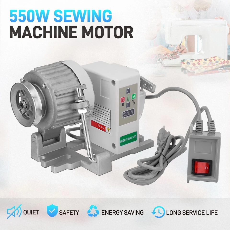 Máquina de coser servomotor 110V 3/4HP velocidad 200-6000RPM eficiencia energética 550W Foto 2 de 4