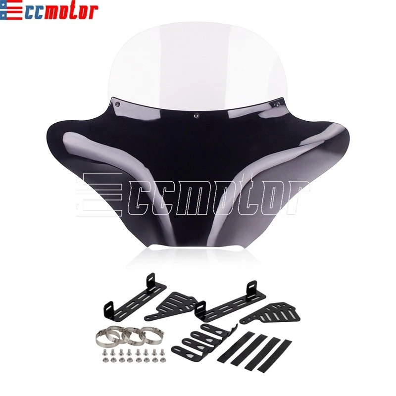 Fairing Batwing Windshield For Honda Shadow ACE 1100 750 Kawasaki Vulcan VN750 - Image 2 of 4