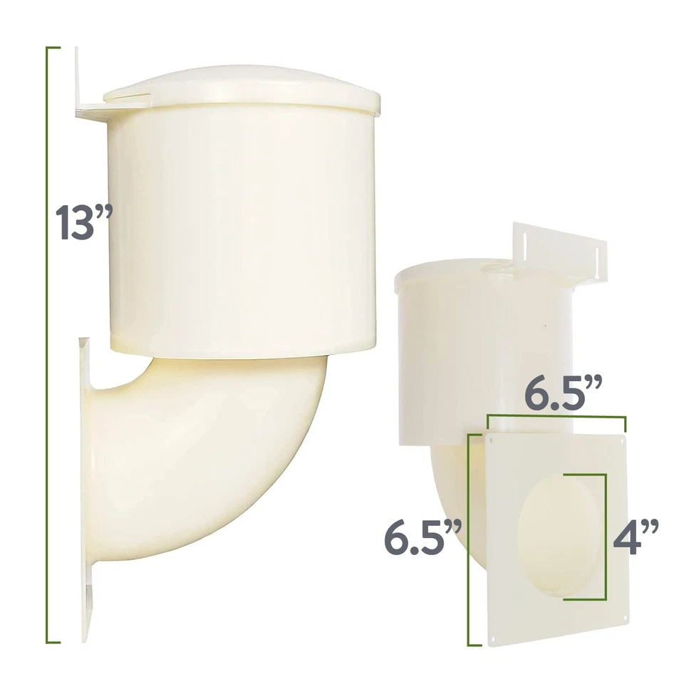 Cierre de ventilación de secadora de ahorro de energía natural Heartland - Cubierta exterior se adapta a Foto 4 de 4