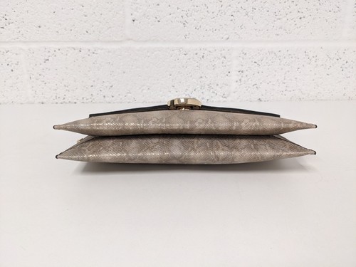 Dune Snakeskin Patterned Bag Beige Gold Chain Shoulder Strap Evening Small - Picture 7 of 9