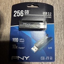 PNY 256GB Elite USB 3.2 Flash Drive - 100MB/s 20x Faster 1 Year Warranty 