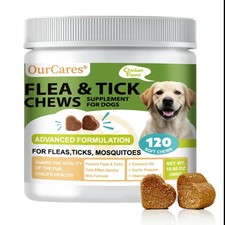 Natural Flea  Tick Dog Chews   Chicken Flavor, Fast-Acting, Long-Lasting, Healt
