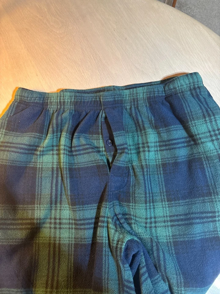 Мужские большие синие и зеленые пижамные брюки John Bartlett - Изображение 3 из 4