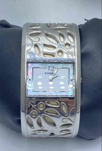Women's Fossil Mop Dial Stainless Steel Quartz 26.0mm Watch 68.8g