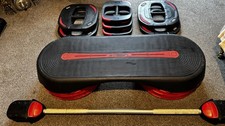 Les Mills Body Pump Smart Bar Plates and Weights Set with Les Mills Step