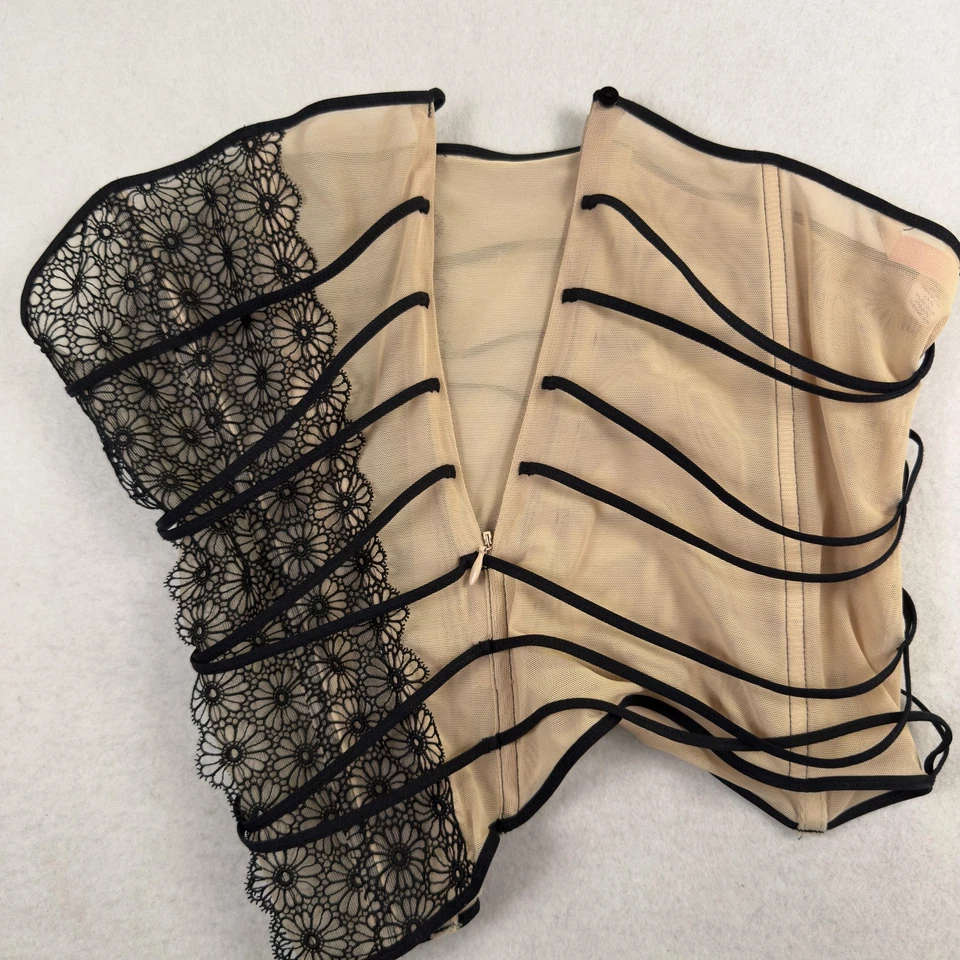 Corsé Bustier Vintage VICTORIAS SECRET Mujer Mediano Beige Negro Muy Sexy Y2K Foto 4 de 4