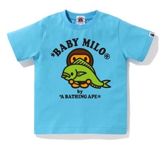 Bape Kids Baby Milo Dolphin Fish Tee Blue Size 100 K