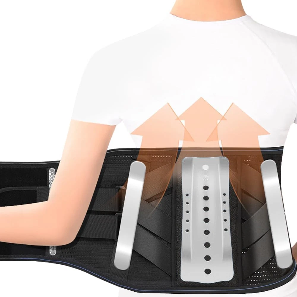 Tutore Posteriore Per Uomini E Donne, Regolabile, Supporto Lombare Traspirante, Cintura Di Supporto Per La Vita Cinghie Di Supporto Per La Schiena - Foto 5