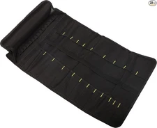 22 pocket Tool Bag Canvas Wrench Roll Up Pouch/Screwdriver Color: 1pc Black