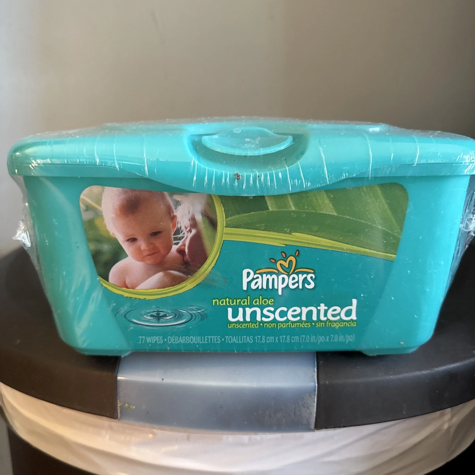 Pampers Baby Wipes Pop Up Container SEALED Refillable New NOS Prop Unscented
