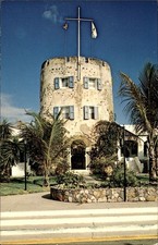 St. Thomas VI Bluebeard's Castle Pirate Lookout Tower Chrome Postcard c1960s