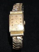 14k GF LORD ELGIN Mechanical Wristwatch Champion Bracelet USA
