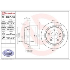 2x Bremsscheibe BREMBO 08.4487.10 passend für BMW