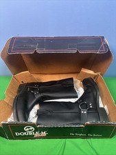 Men’s Size 10 Double H Black Leather Harness Boot Motorcycle Square Toe HH Nice