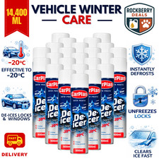 24x CarPlan Blue Star De-Icer Car Windscreen Aerosol Spray Car Ice Melt 600ml