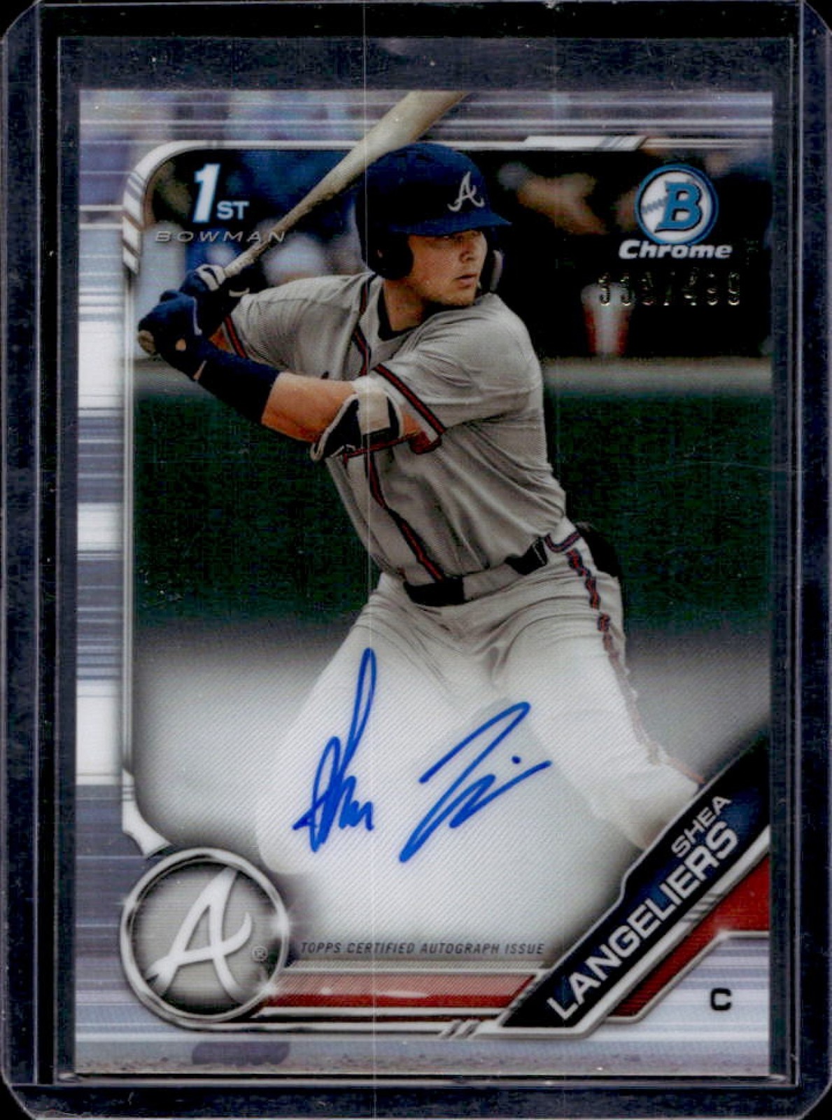 2019 Bowman Draft Shea Langeliers Chrome Auto 1st Refractor #333/499