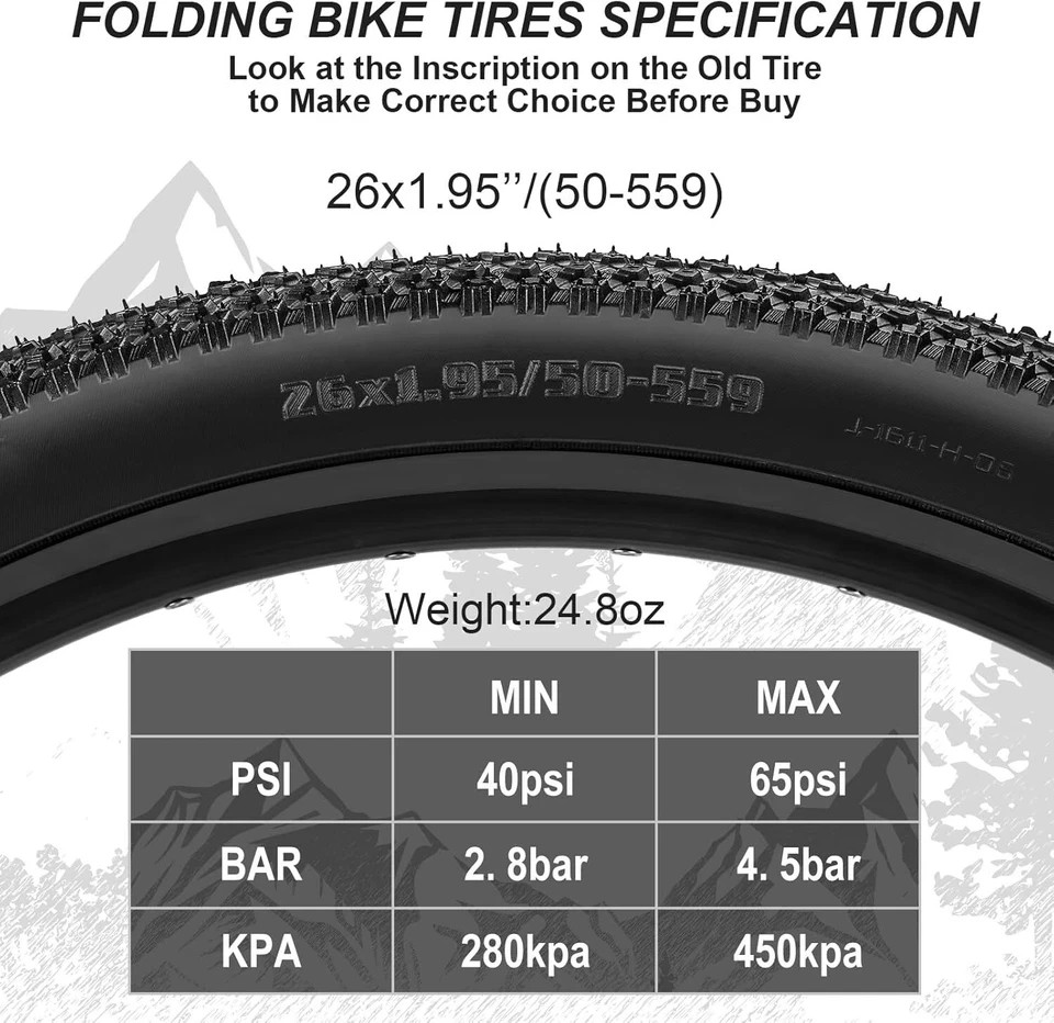 Mitas+TipTop Fahrradreifen Blade V 83 Classic – 26x1.90 Zoll, 50-559 Mm, Inkl. Flicken